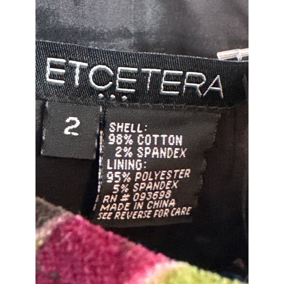 Etcetera Velour Velvet Skirt Women's Size 2 - Picture 5 of 6